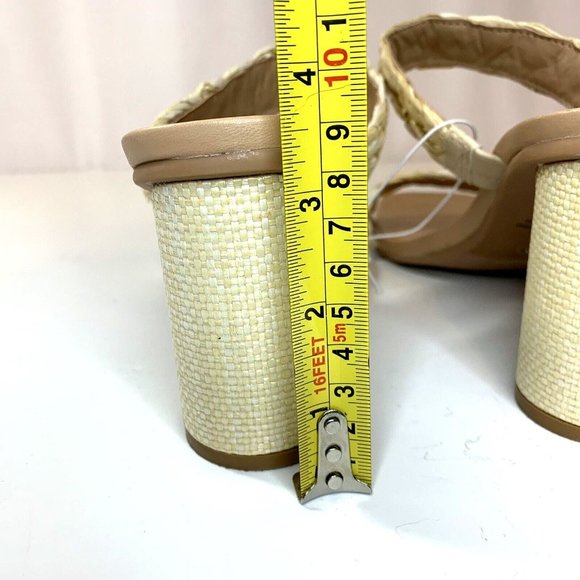 A New Day Womens Basil Heels Sandals Tan Brown Braided Straps - Picture 6 of 10